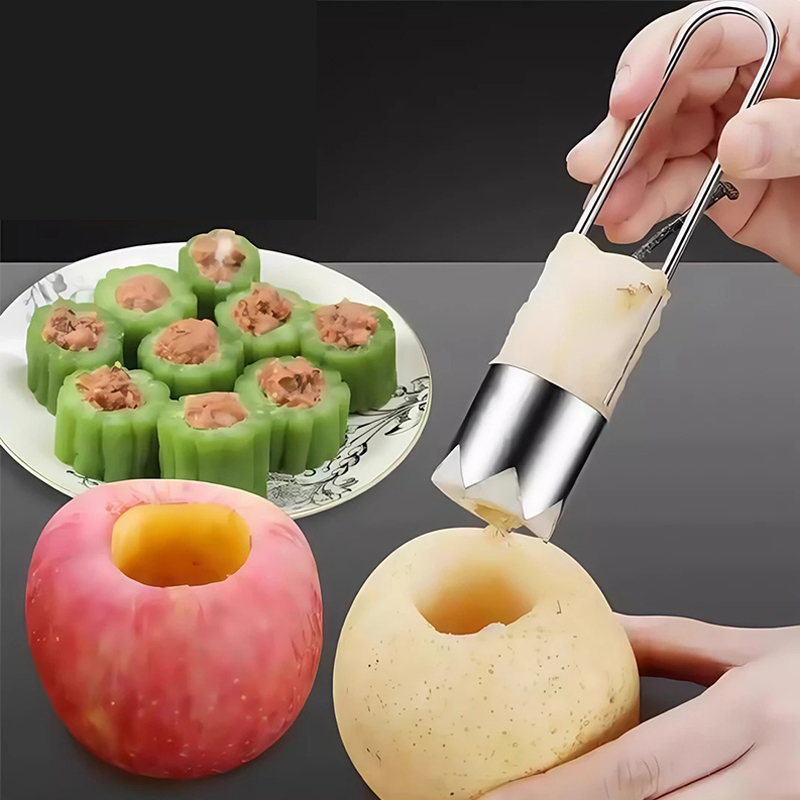 Kitchen Gadgets Kitchen - ผลไม้สแตนเลส Core Remover Apple Pear Bell