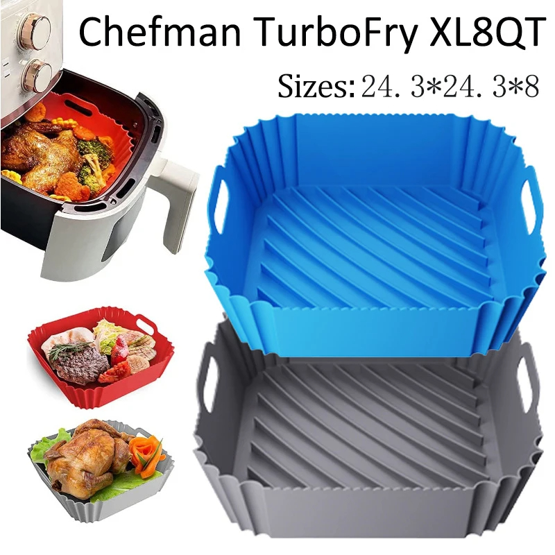 Silicone Steamer Basket - ขนาดใหญ่ Air Fryer ซิลิโคนตะกร้าถาดหม้อ Square Non-stick