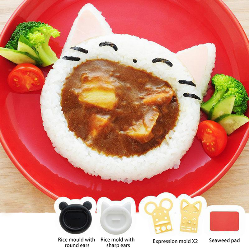 Kitchen Gadgets Deals - 1ชิ้นแม่พิมพ์ข้าวซูชิโนริสำหรับตกแต่งตัวการ์ตูนหมีแมวน่ารักตัดเบนโตะเครื่องมือทำแซนวิชอุปกรณ์ DIY สำหรับห้องครัว