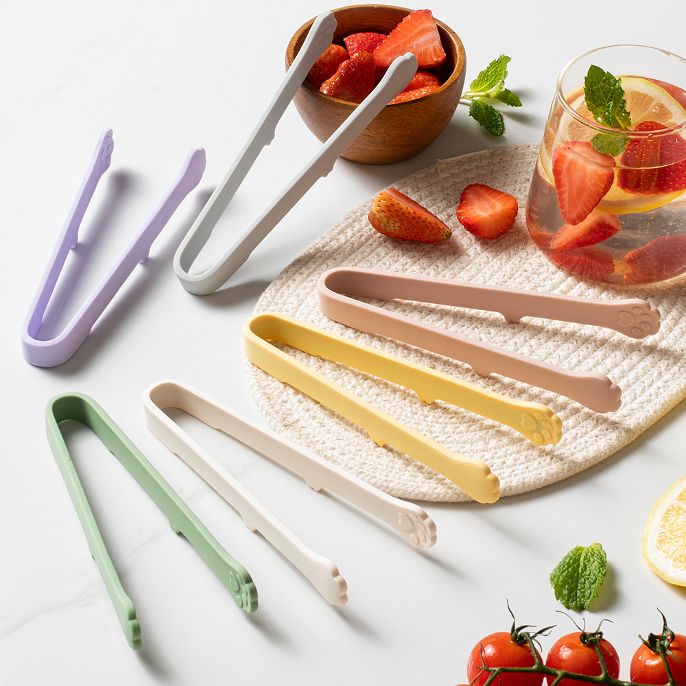 Kitchen Gadgets Deals - ที่คีบอาหารซิลิโคนรูปอุ้งเท้าแมวน่ารัก หลากสี วัสดุเกรดอาหาร อุปกรณ์ครัวสำหรับผลไม้ สลัด น้ำแข็ง