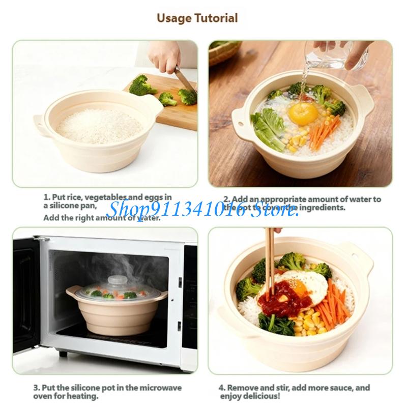 Silicone Steamer Basket - เครื่องนึ่งอาหารด้วยไมโครเวฟพร้อมฝาปิดและตะกร้าจับเพื่อการเตรียมอาหารเพื่อสุขภาพที่ง่ายดาย