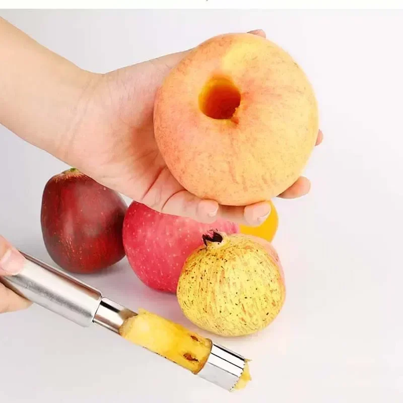 Kitchen Gadgets Hacks - สแตนเลสสตีลผลไม้ Corer Apple Seed Remover บ้านผักเครื่องมือสําหรับวันที่สีแดง