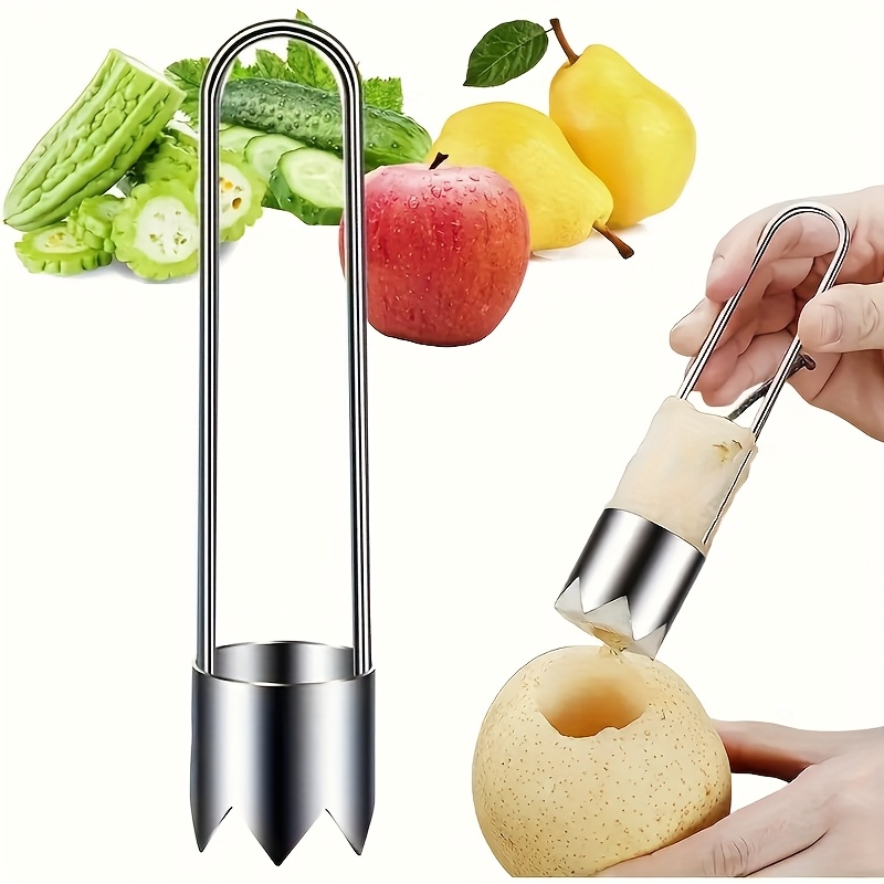 Kitchen Gadgets Kitchen - เครื่องมือเอาแกนผลไม้และผักสแตนเลส อุปกรณ์กำจัดเมล็ดพริกหยวก เครื่องมือคว้านแกนแอปเปิลและลูกแพร์ อุปกรณ์ครัว