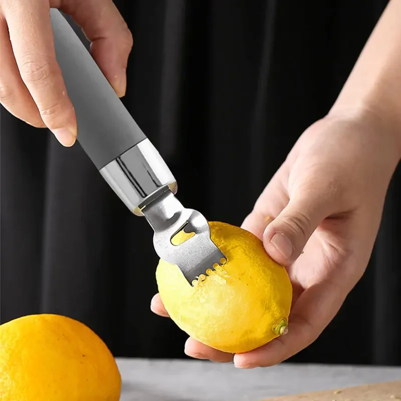 Kitchen Gadgets Hacks - Lemon Citrus Zester เครื่องมือเครื่องขูดชีสสําหรับ Gadget ห้องครัวใบมีดสแตนเลสเครื่องขูดมะนาว