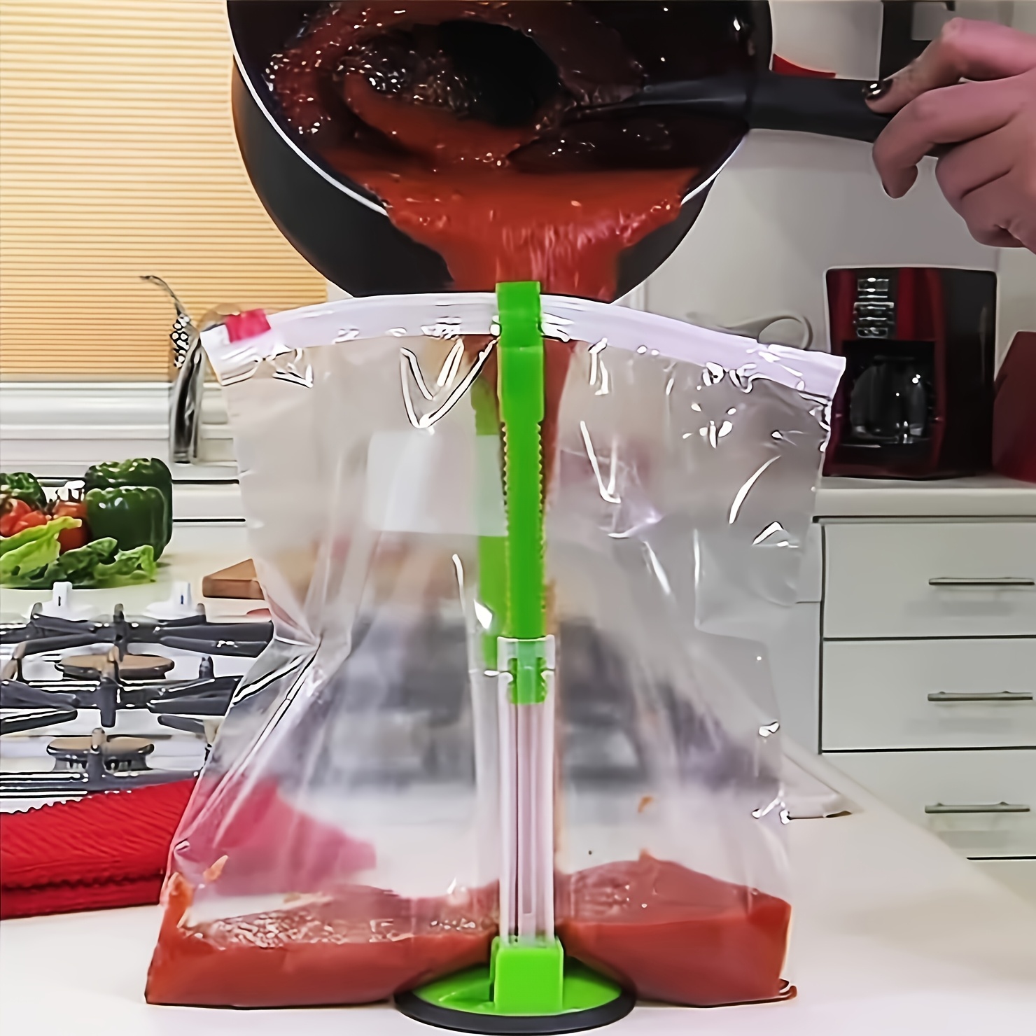 ที่แขวนถุงซิปล็อค พลาสติก ปรับ - Kitchen Hand Gadgets บทวิจารณ์และราคา