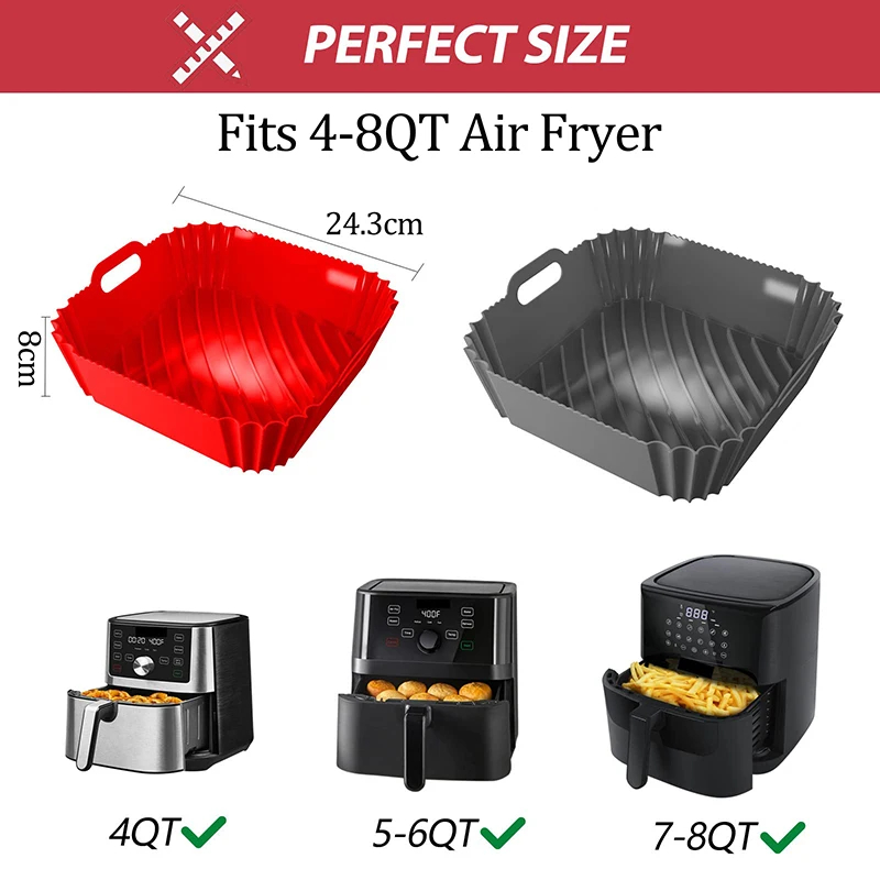 ขนาดใหญ่ Air Fryer ซิลิโคนตะกร - Silicone Steamer Basket บทวิจารณ์และราคา