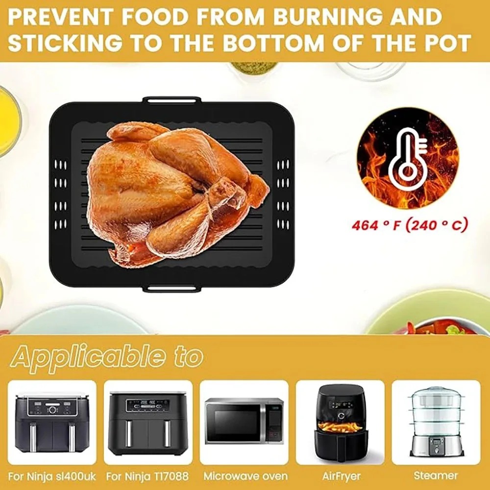 2Pcs Air FryerซิลิโคนLinersสํา - Silicone Steamer Basket บทวิจารณ์และราคา