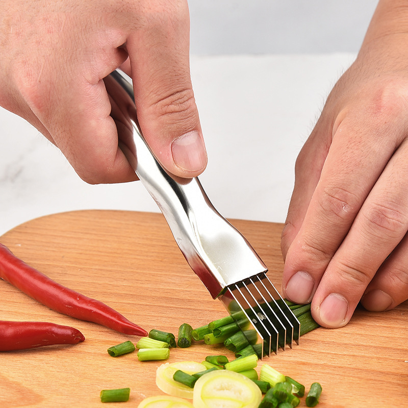 สแตนเลสสับสีเขียวหัวหอมมีด Sca - Kitchen Gadgets Green บทวิจารณ์และราคา