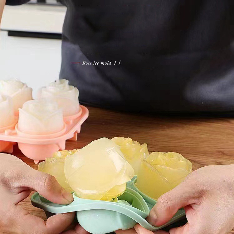 3D Rose Ice แม่พิมพ์ 4 หลุม Ic - Kitchen Gadgets Deals บทวิจารณ์และราคา