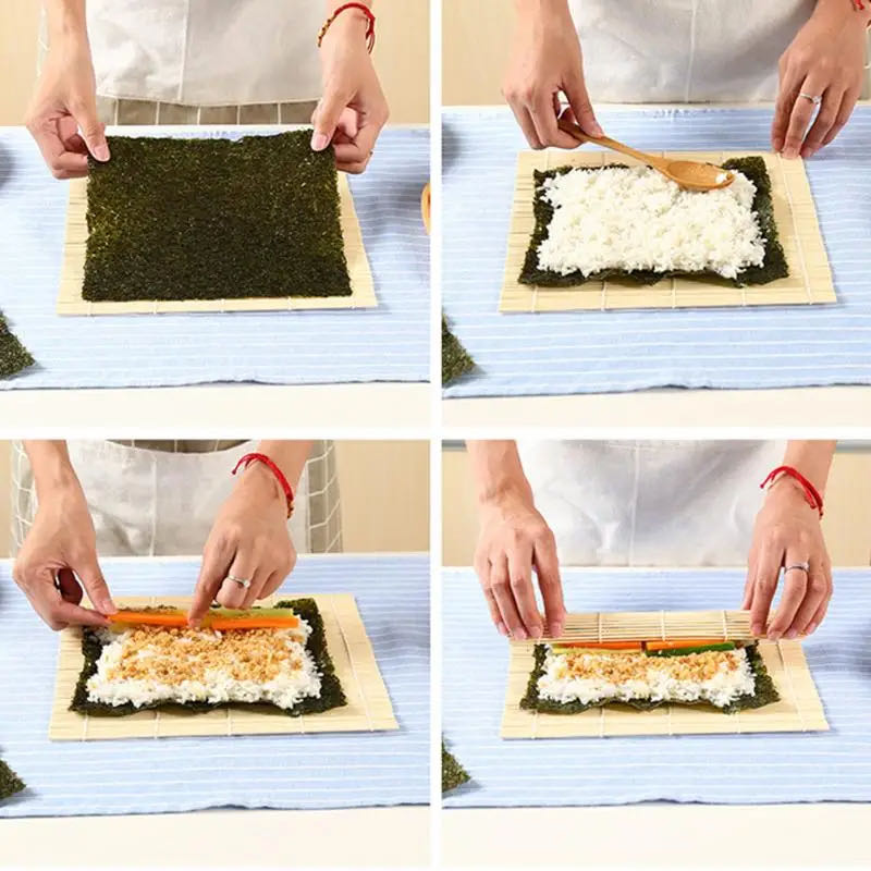 DIY ไม้ไผ่ซูชิ Maker Rolling M - Kitchen Hand Gadgets บทวิจารณ์และราคา