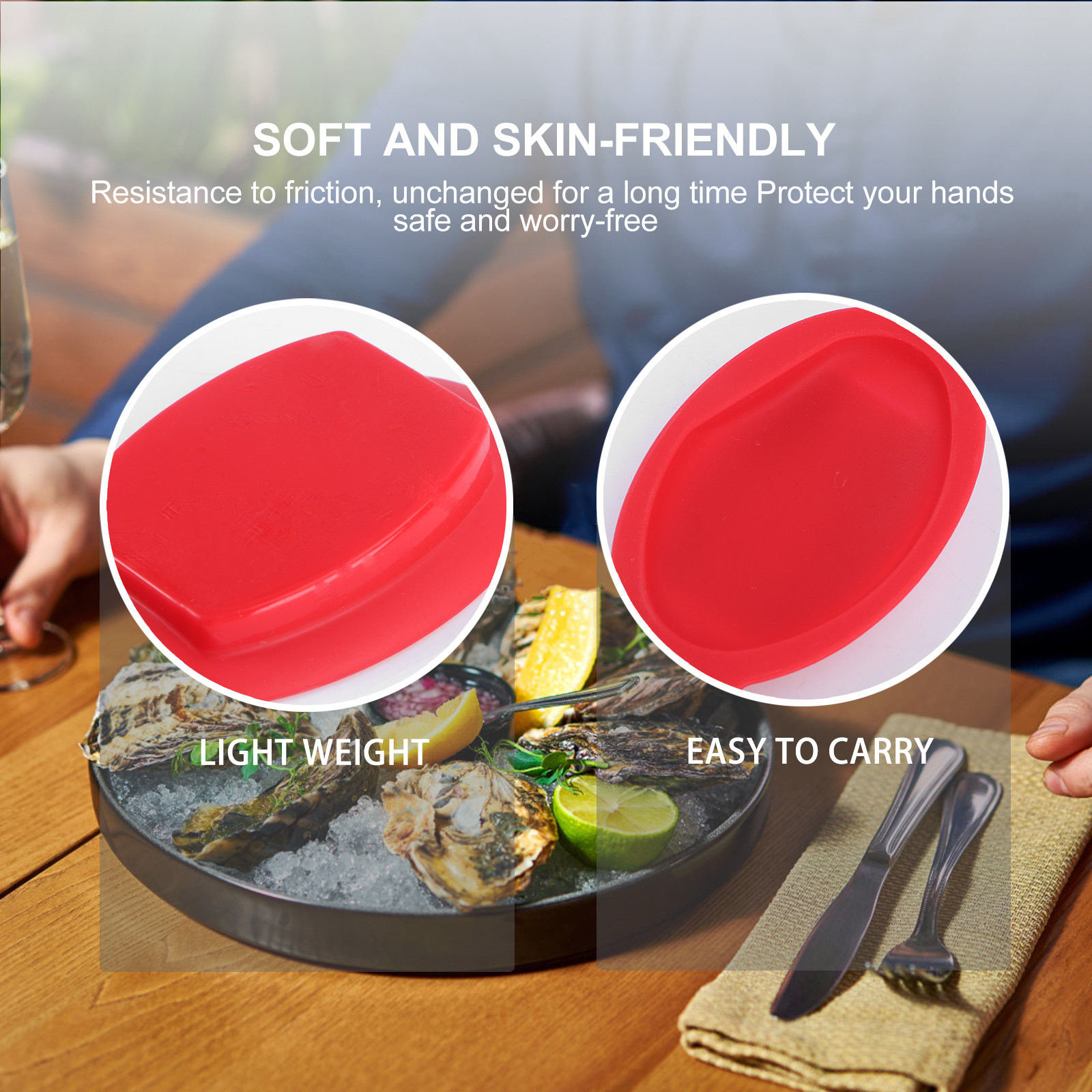 ที่เปิดหอยนางรม 2 ชิ้น อุปกรณ์ - Kitchen Hand Gadgets บทวิจารณ์และราคา